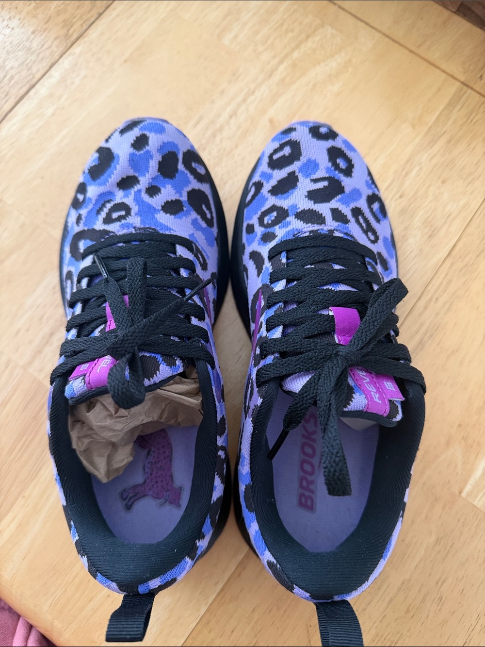 Brooks Purple Leopard Print Women's Athletic Shoes